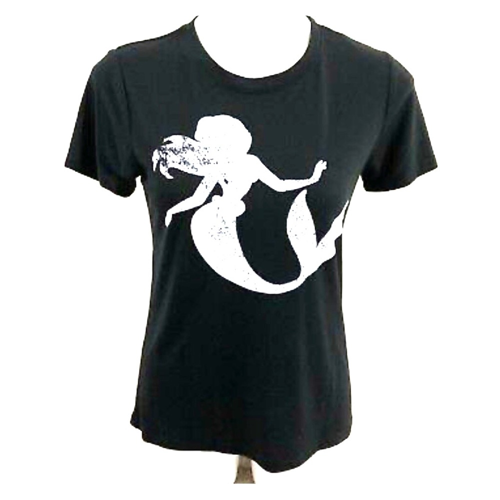 Disney Little Mermaid Silhouette Distressed Tshirt